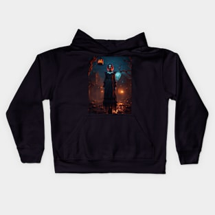 Witch's Halloween Celebration in the Spooky Night Kids Hoodie